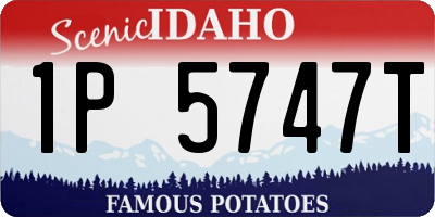 ID license plate 1P5747T