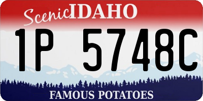 ID license plate 1P5748C