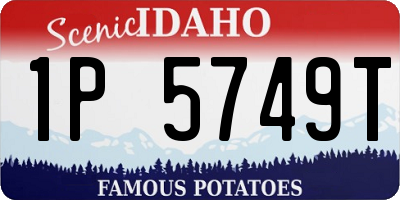 ID license plate 1P5749T