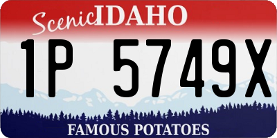 ID license plate 1P5749X