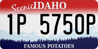 ID license plate 1P5750P