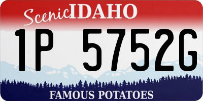 ID license plate 1P5752G