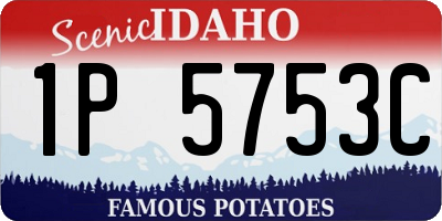 ID license plate 1P5753C