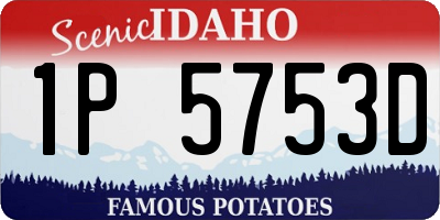 ID license plate 1P5753D