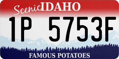 ID license plate 1P5753F