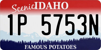 ID license plate 1P5753N