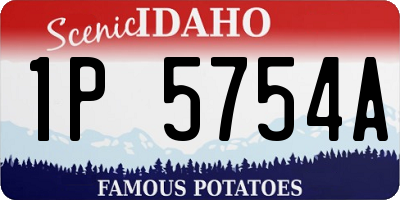 ID license plate 1P5754A