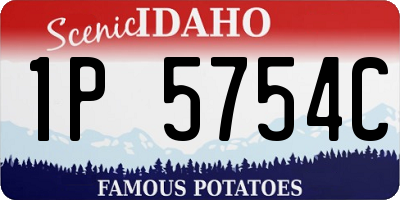 ID license plate 1P5754C