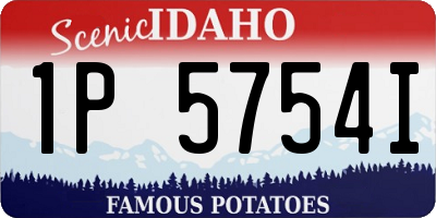ID license plate 1P5754I