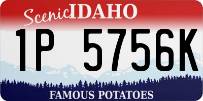 ID license plate 1P5756K
