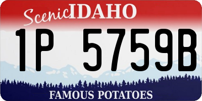 ID license plate 1P5759B