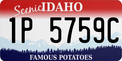 ID license plate 1P5759C