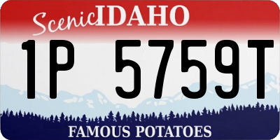 ID license plate 1P5759T