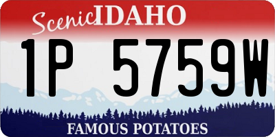 ID license plate 1P5759W