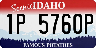 ID license plate 1P5760P