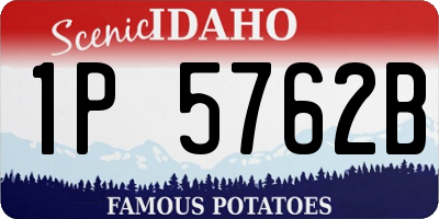 ID license plate 1P5762B