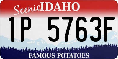 ID license plate 1P5763F