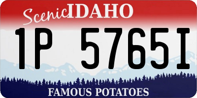 ID license plate 1P5765I