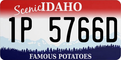 ID license plate 1P5766D