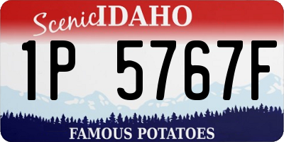 ID license plate 1P5767F