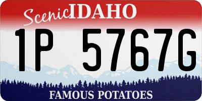 ID license plate 1P5767G