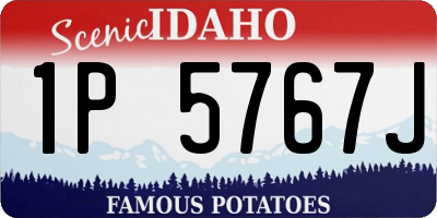 ID license plate 1P5767J