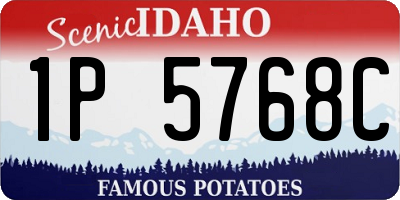 ID license plate 1P5768C