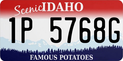 ID license plate 1P5768G
