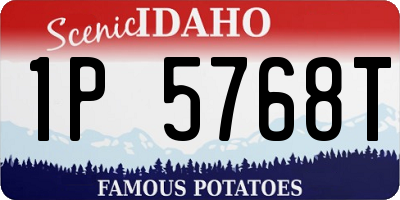 ID license plate 1P5768T