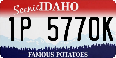 ID license plate 1P5770K
