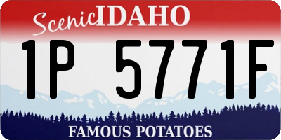 ID license plate 1P5771F