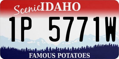 ID license plate 1P5771W