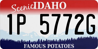 ID license plate 1P5772G