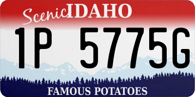 ID license plate 1P5775G
