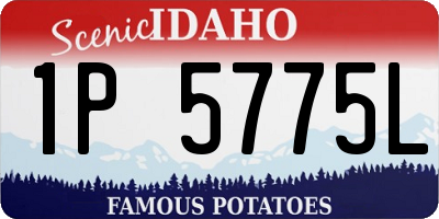 ID license plate 1P5775L