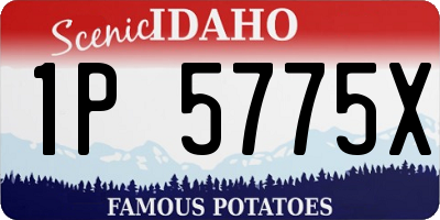 ID license plate 1P5775X