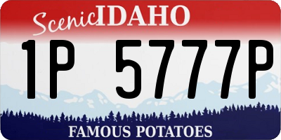 ID license plate 1P5777P