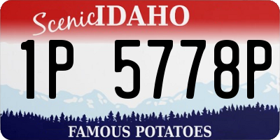 ID license plate 1P5778P