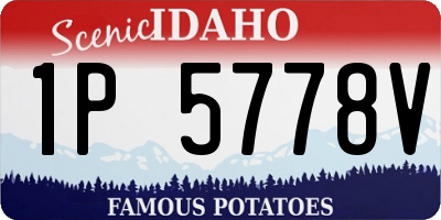 ID license plate 1P5778V