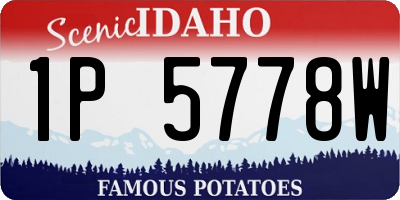 ID license plate 1P5778W