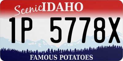ID license plate 1P5778X