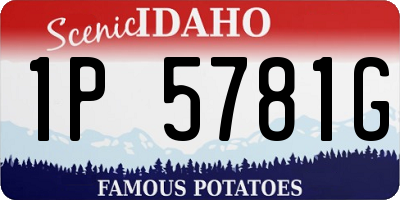 ID license plate 1P5781G
