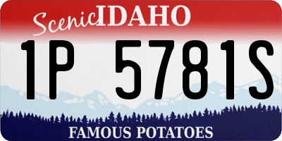 ID license plate 1P5781S