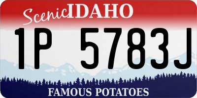 ID license plate 1P5783J