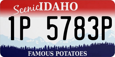ID license plate 1P5783P