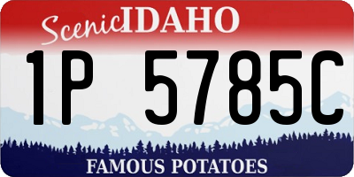 ID license plate 1P5785C