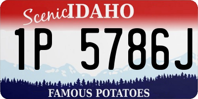 ID license plate 1P5786J