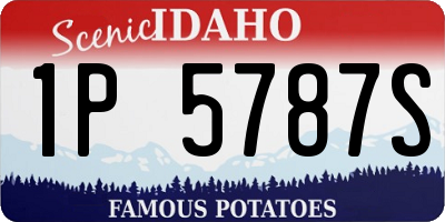 ID license plate 1P5787S