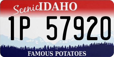 ID license plate 1P5792O