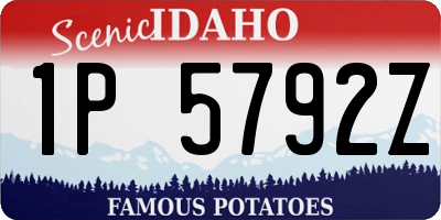 ID license plate 1P5792Z